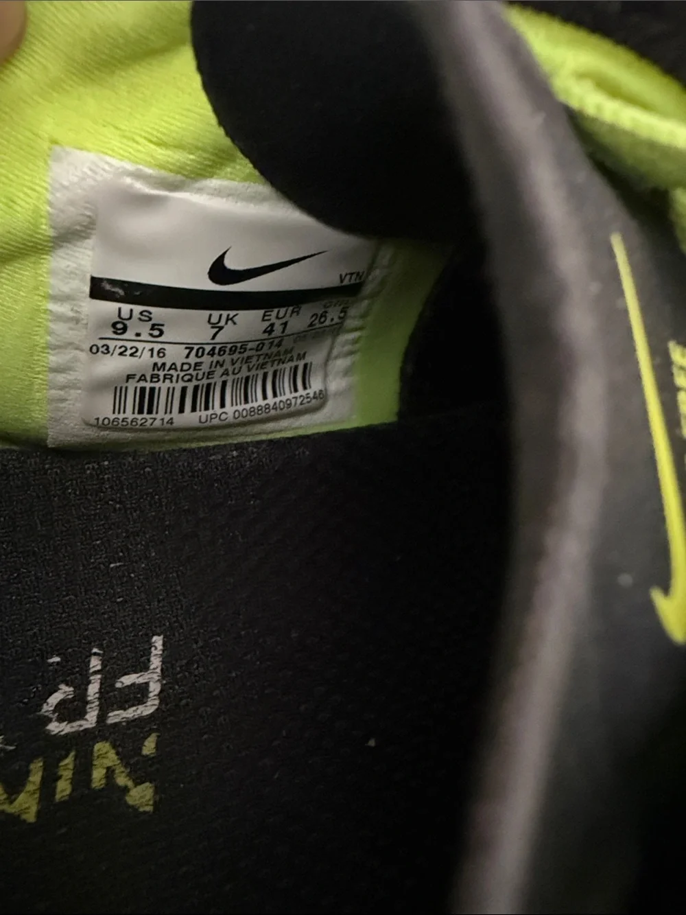 Nike sneakers size